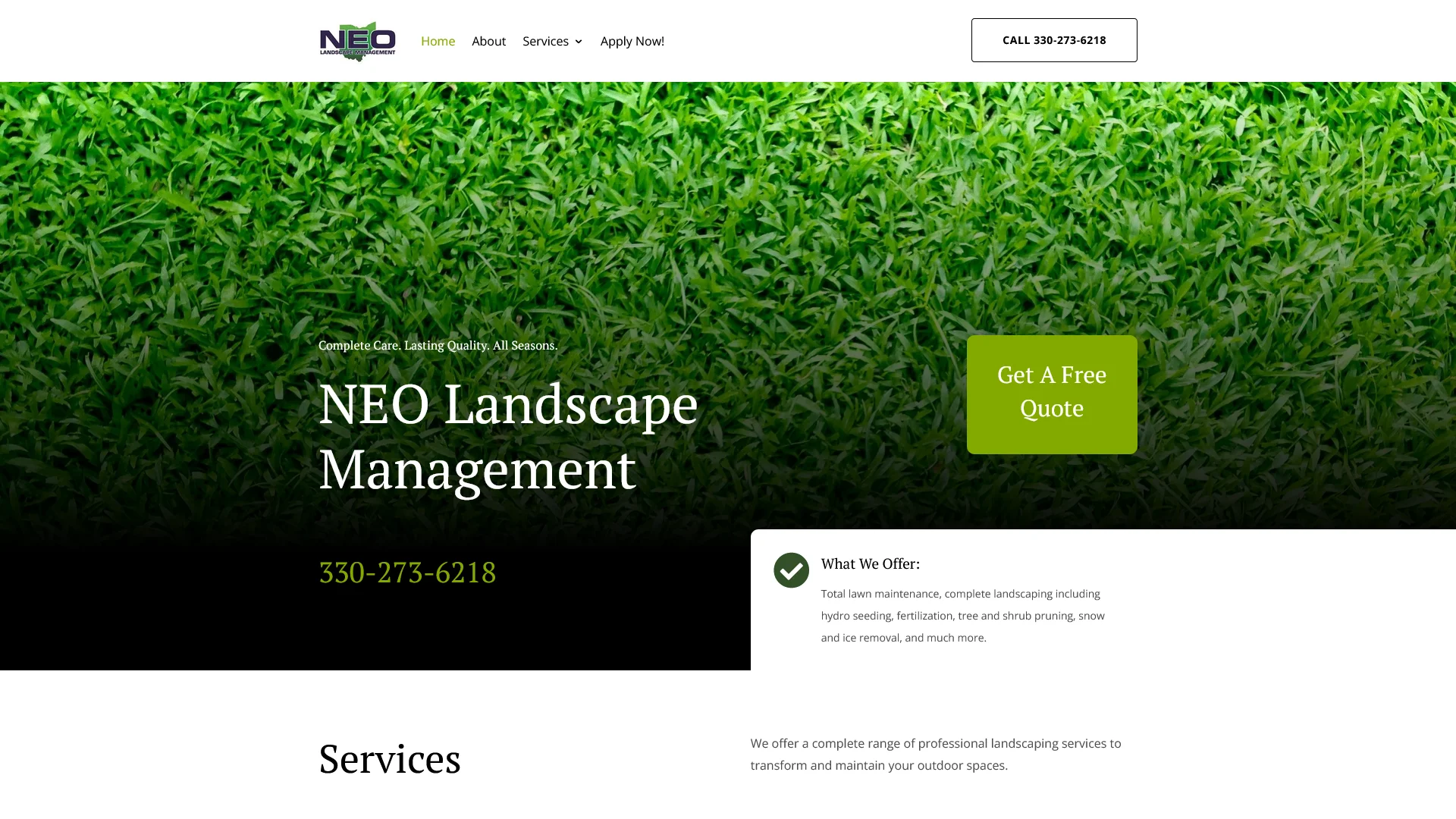 neolandscapemgmt.com Screenshot